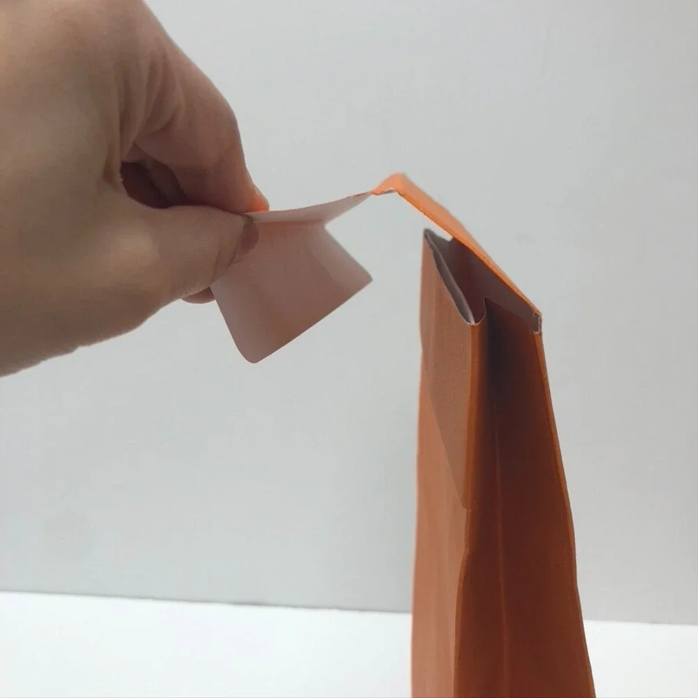 Hermes Authentic Orange Gift Paper Shopping Bag Medium Fold Top 10.5x16.25x4